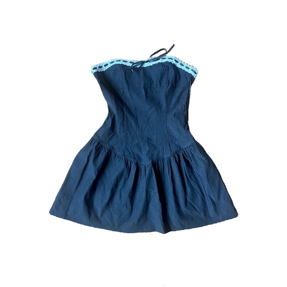 Manisha Mini Dress in Black with White Trim from Motel Rocks - Picture 2 of 3